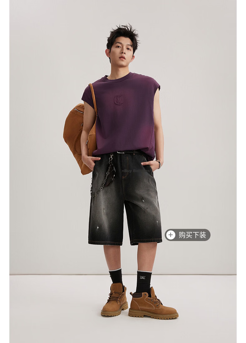CABBEEN Applique Embroidered Logo Men's Trendy Casual Comfortable Soft Breathable Vest 2026 Summer 6
