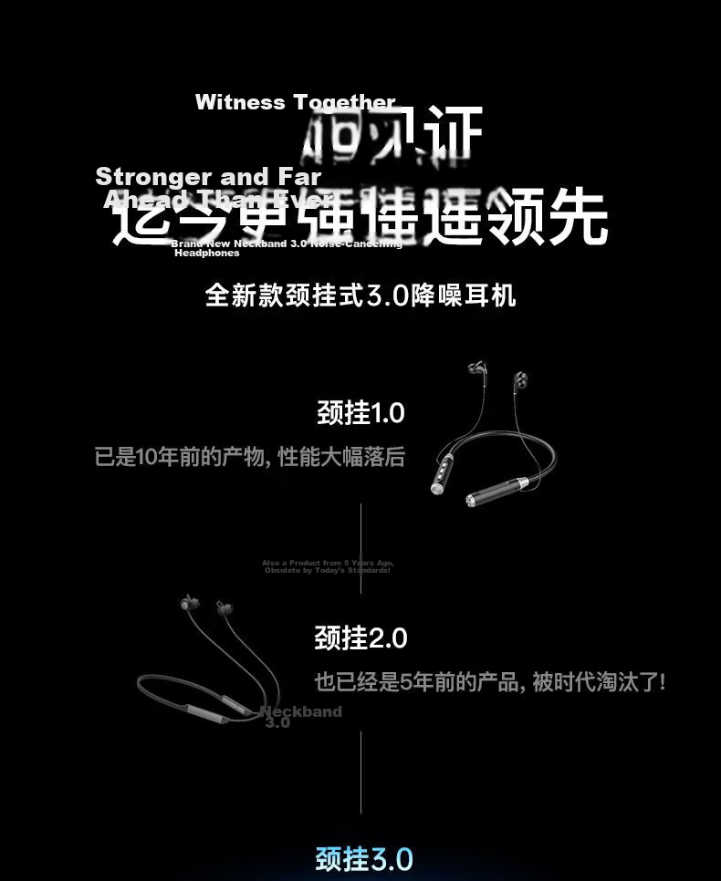 Viken Berlin Voice 2026 Latest Bluetooth Neckband Wireless Sports Earphones Long Battery Life Waterproof Noise Cancelling Compatible with Apple Xiaomi OPPO 2