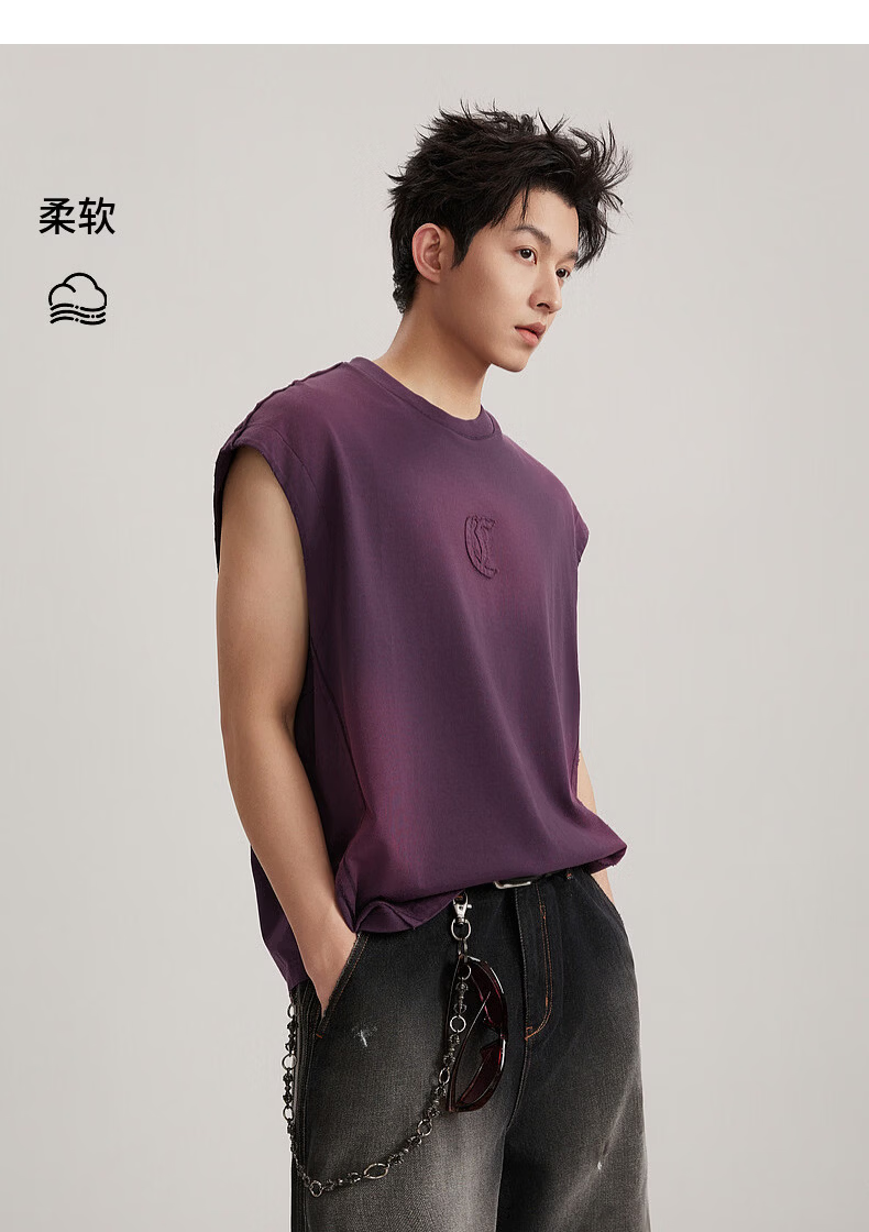 CABBEEN Applique Embroidered Logo Men's Trendy Casual Comfortable Soft Breathable Vest 2026 Summer 12
