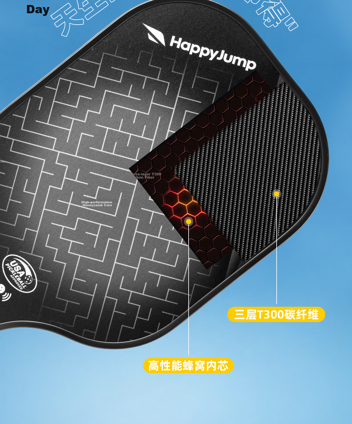 HiJump (Germany) Carbon Fiber Pickleball Paddle Set High-End Professional Tournament Grade Pickleball Paddle 17
