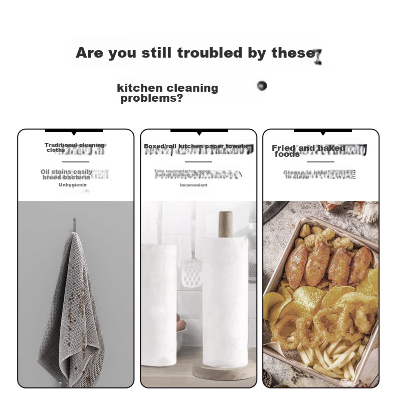 Xinmi'er Hanging Kitchen Paper Towels 150 Sheets * 5 Packs 2-Ply Oil-Absorbing Food-Grade Fresh Meat Absorption Paper for Steak 2