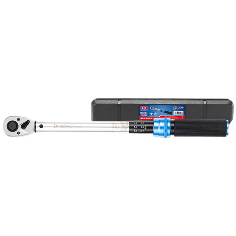Dongcheng High-Precision Preset Torque Wrench Adjustable Spanner Auto Repair Wrench 1/2 Inch 20-120N.m D053204