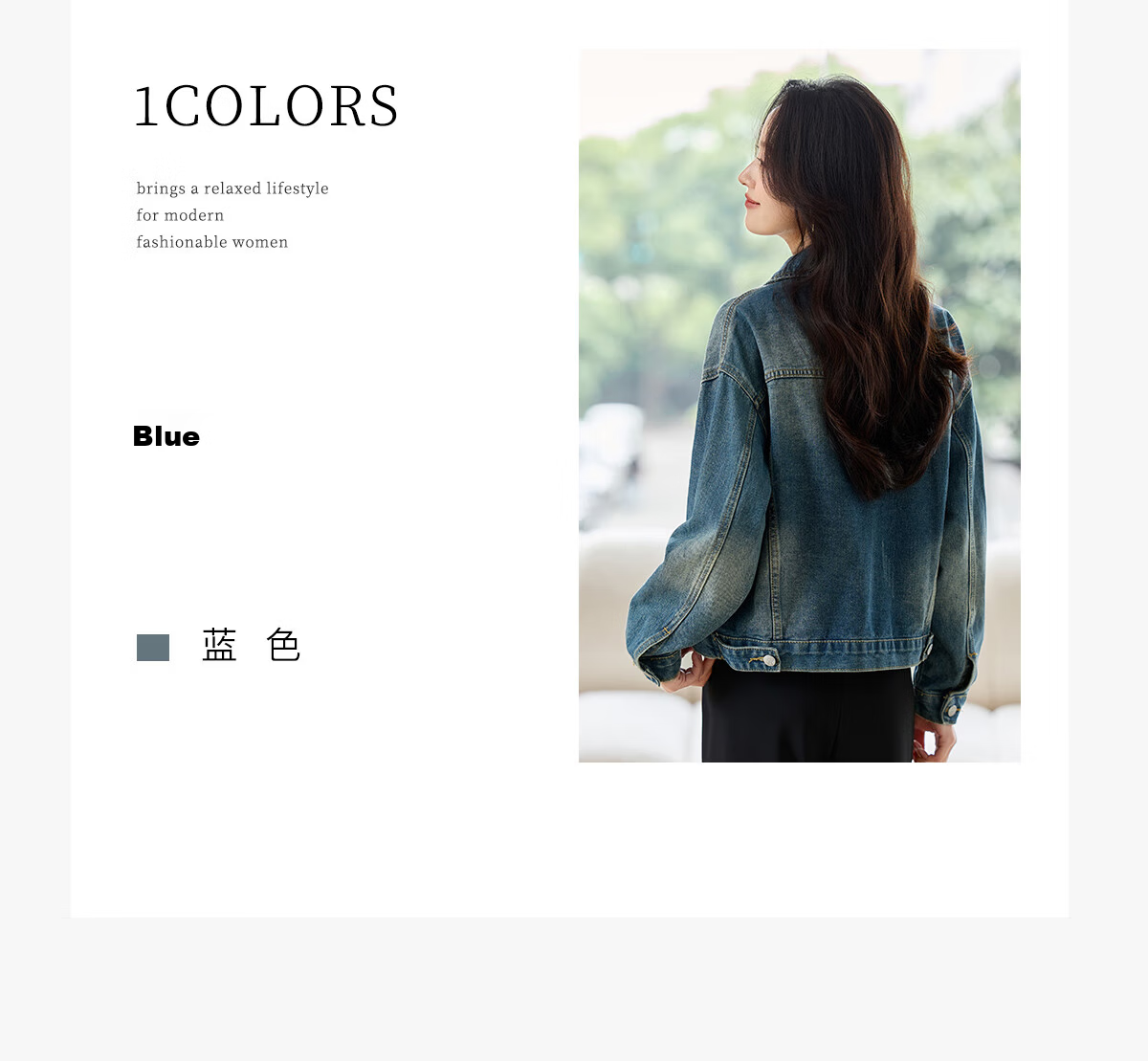 Pincai Women's Denim Jacket Trendy Retro Double Pocket Design Casual Versatile Top P53D006 16