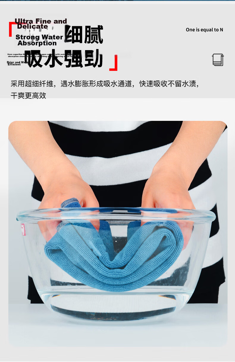 Chexiaowei Car Wash Towel, Specialized for Cleaning Cars, Absorbent, Streak-Free, Lint-Free, for Car Use, 2 Pieces 3