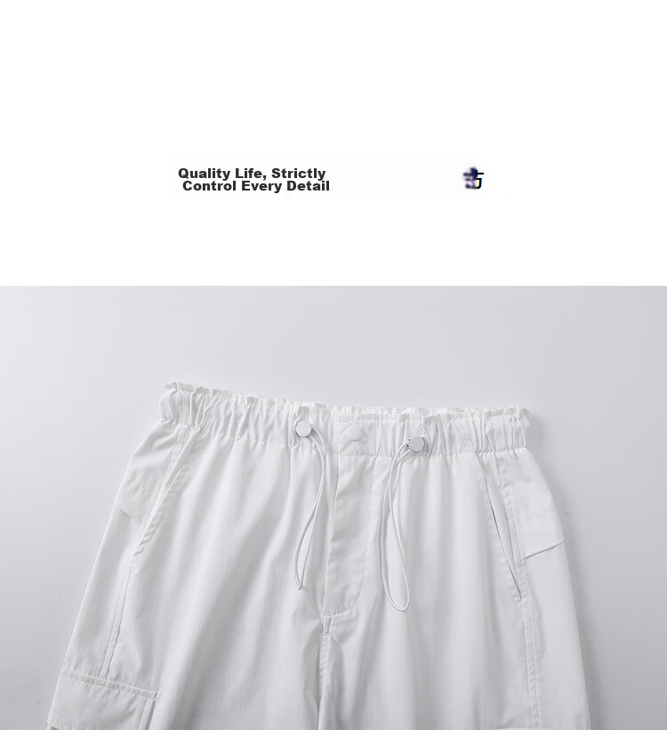 Demana UPF50+ Ice Silk Summer UV Protection Work Pants Drawstring Wrinkle Pocket Casual Pants for Women 12