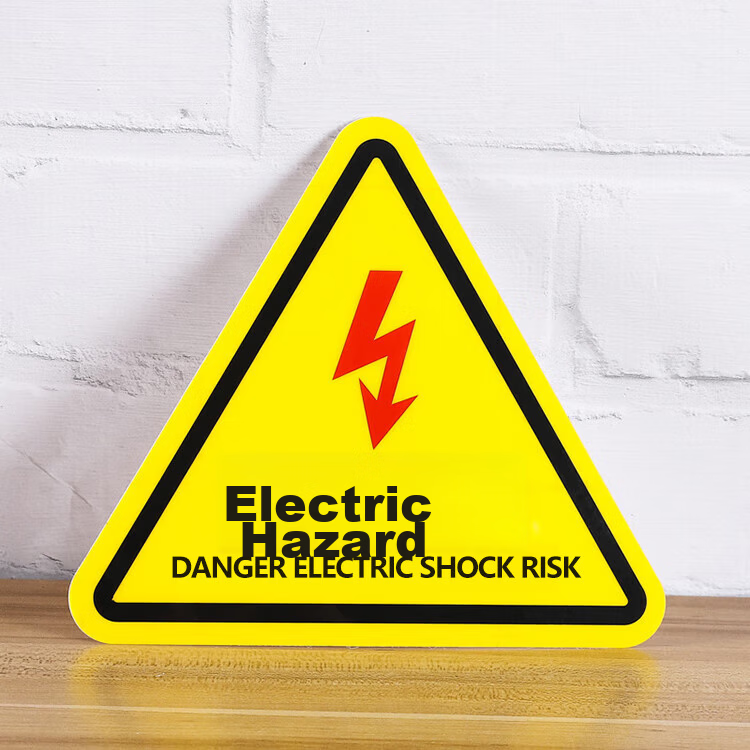 Yiju Changning Electrical Hazard Safety Label Power Distribution Box Workshop Warning Sign 8x8cm 10-Pack 4