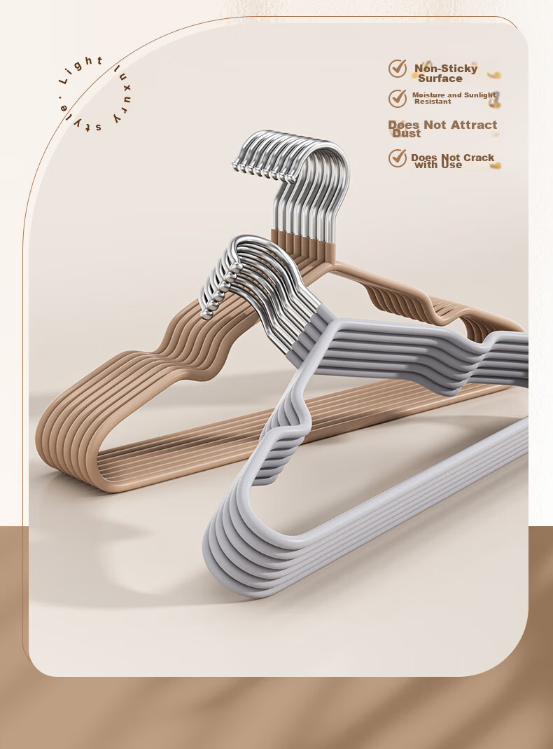 Baicaoyuan Non-Slip No-Trace Thickened Resin Frosted Adult Household Clothes Hangers 20-Pack 4