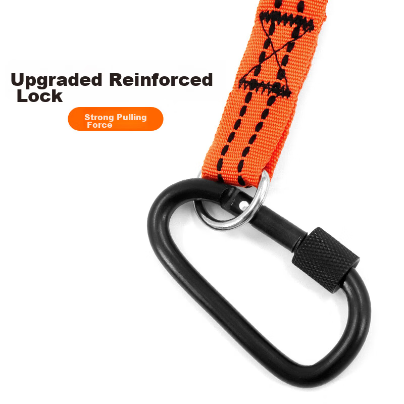 Baige Anti-Fall Safety Rope High-Altitude Work Fall Protection Elastic Retractable Rope Orange CW677166 3