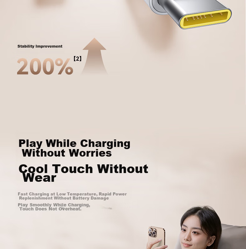 Baseus Apple iPhone 17/16/15 Dual-Head Type-C Charging Cable PD 60W Fast Charge CTOC Car Charger Cable 5A 2-Pack 7