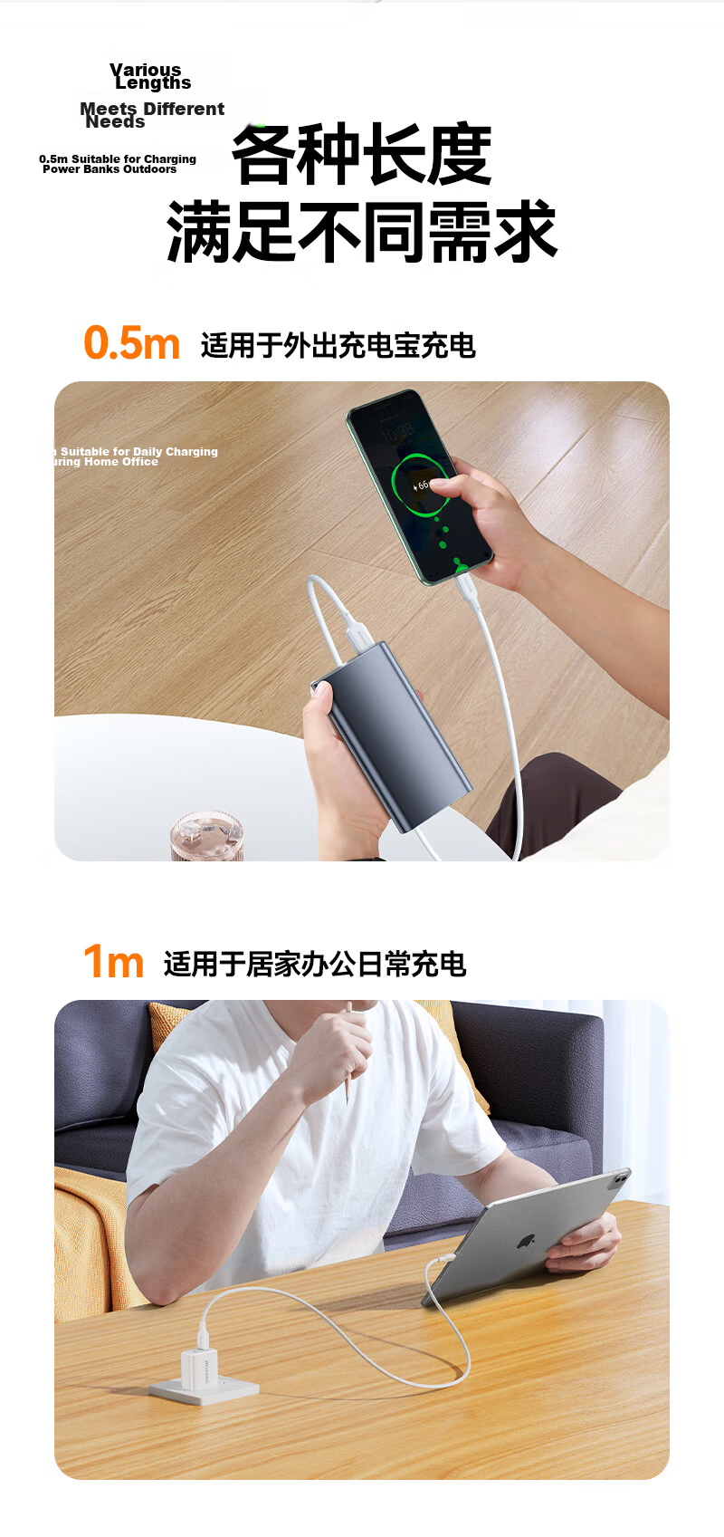 Sanze Type-C Data Cable 100W/66W Super Fast Charging 6A for Huawei Honor Pura80/70/Mate70/60Pro Android Car Charger 1.5m 19