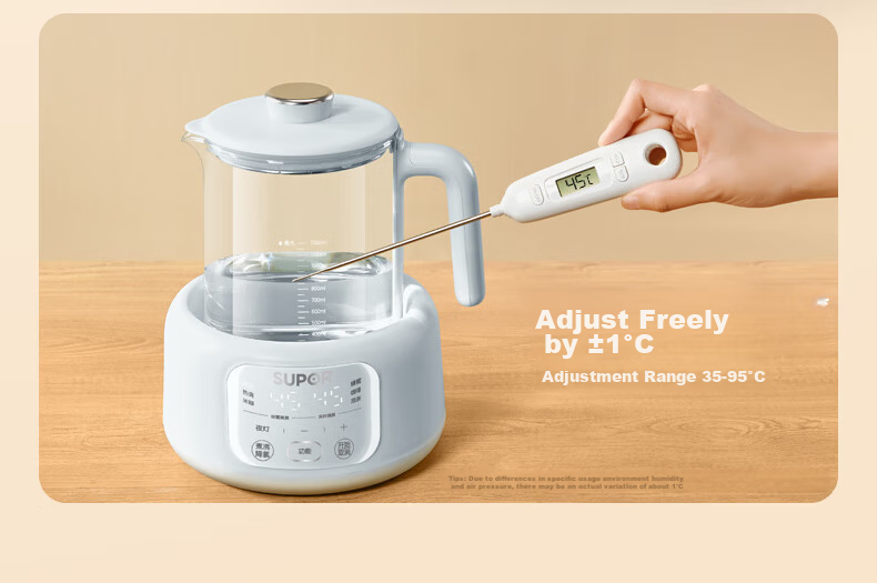 SUPOR Constant Temperature Kettle, Baby Formula Maker, Glass Hot Water Kettle for Infants, Multifunctional Milk Powder Maker 1.5L BW10 8