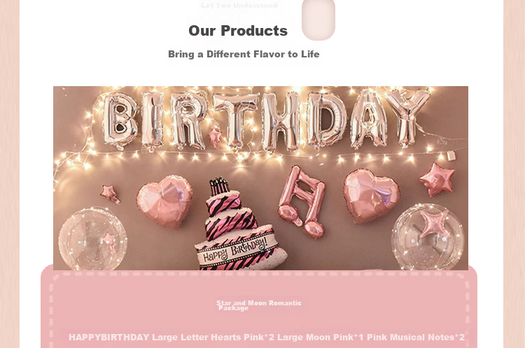 Ounizi Birthday Party Lights, Birthday Scene Decoration, Girl's Birthday Props, Atmosphere, Boy's Party Decorations, Happy Birthday 10