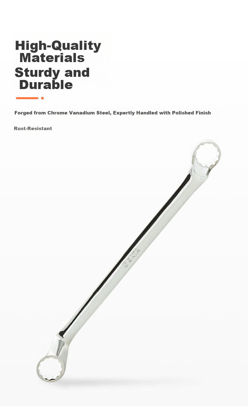 SATA Fully Polished High-Neck Double Box-End Wrench 14x15MM 42305 5