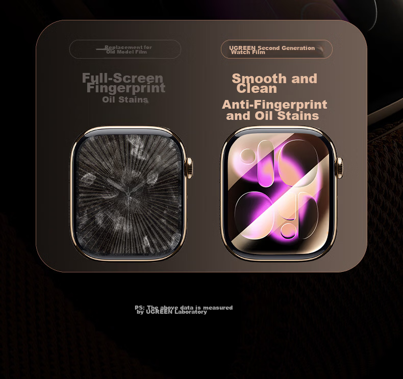 Ugreen S11 New Upgraded Nano Film Apple Watch S11/10 Screen Protector Dust-Free Scratch-Resistant Durable Film 15