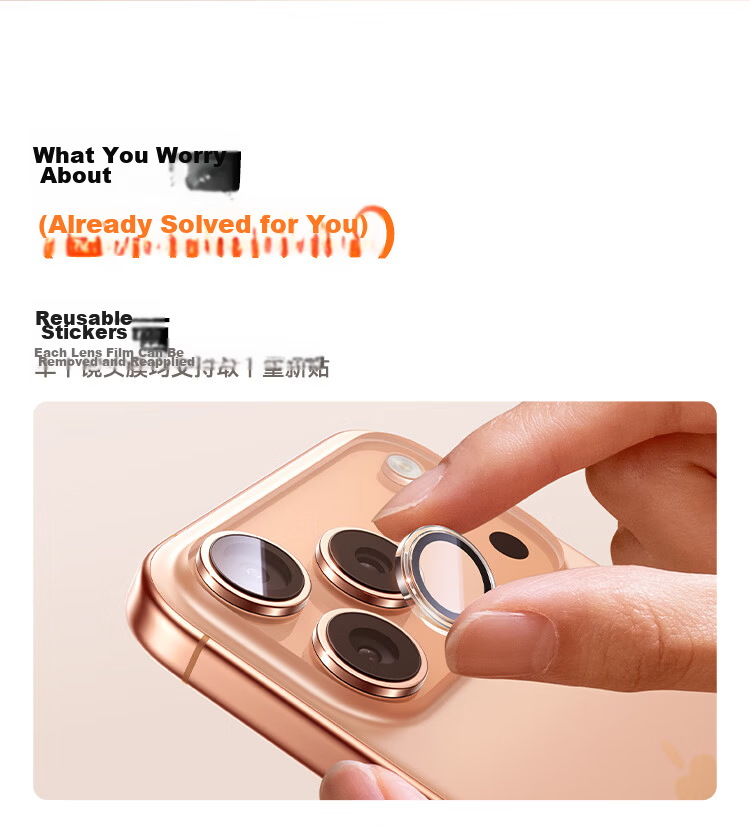 Baseus AR Anti-Reflective Corning Lens Protector for iPhone 17 Pro Max/17 Pro Camera Lens Film Dawn Orange 9