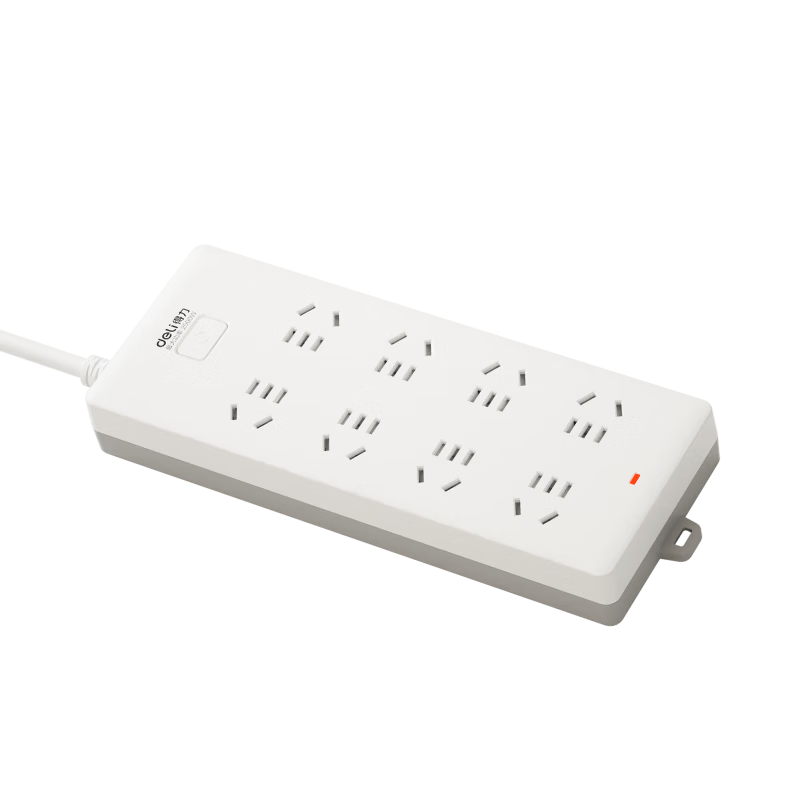 Deli 3C Certified National Standard Safety Power Strip with Master Switch, 8 Combination Sockets, 2 Meters, Model 18262-02