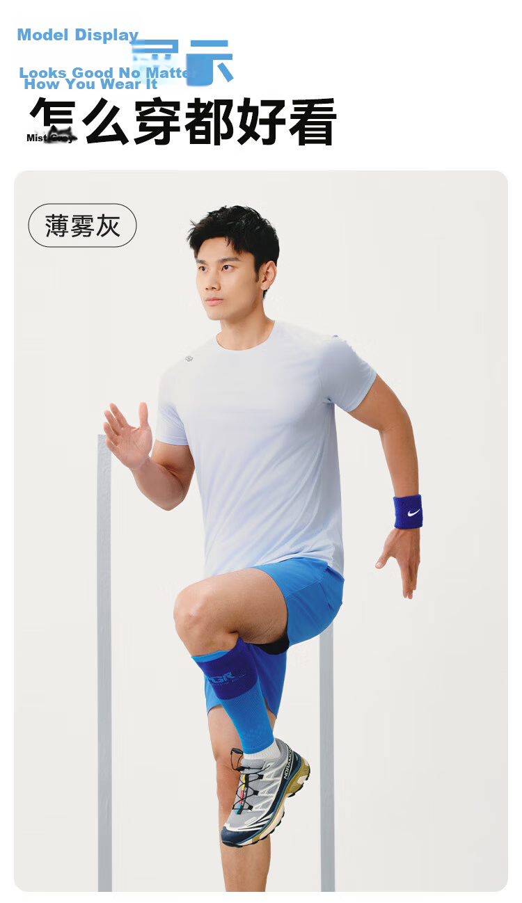 JD Original [100 Ultra-Light Quick-Dry] Sports T-Shirt, Summer Outdoor Running Fitness Short Sleeve for Men, Light Mist Gray 2.0, M 22