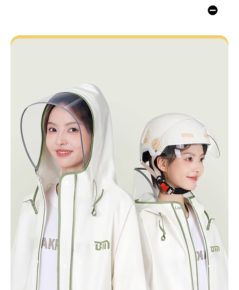 Beimei Electric Scooter Raincoat Women's Integrated Full-Body Separate Rider and Vehicle Design Windproof Heavy Rain Single Rider Waterproof Poncho 6