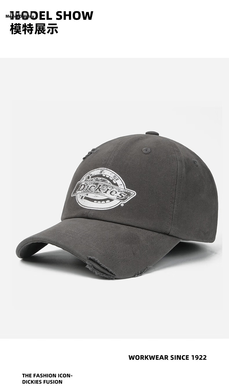 Dickies American Style Distressed Baseball Cap Unisex Casual Vintage Sun Hat Navy Blue 5