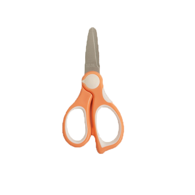 Baoshi Baby Food Scissors 316L Stainless Steel Portable Kitchen Child Safety Scissors with Storage Box