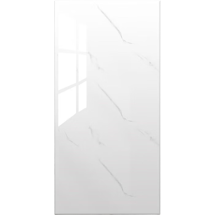 Washi Imitation Tile Wall Sticker Wallpaper Self-Adhesive Waterproof Moisture-Proof Aluminum-Plastic Wall Panel Bathroom Fish Belly White 40*80cm (5 Pieces)