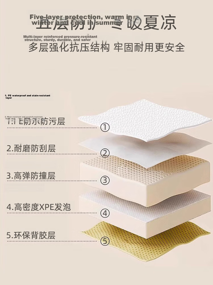 9i9 Thickened Anti-Collision Wall Stickers Soft Pack Children's Room Bed Surround Headboard Bumper Self-Adhesive Wallpaper 3 Pieces Set A37 Panda 10