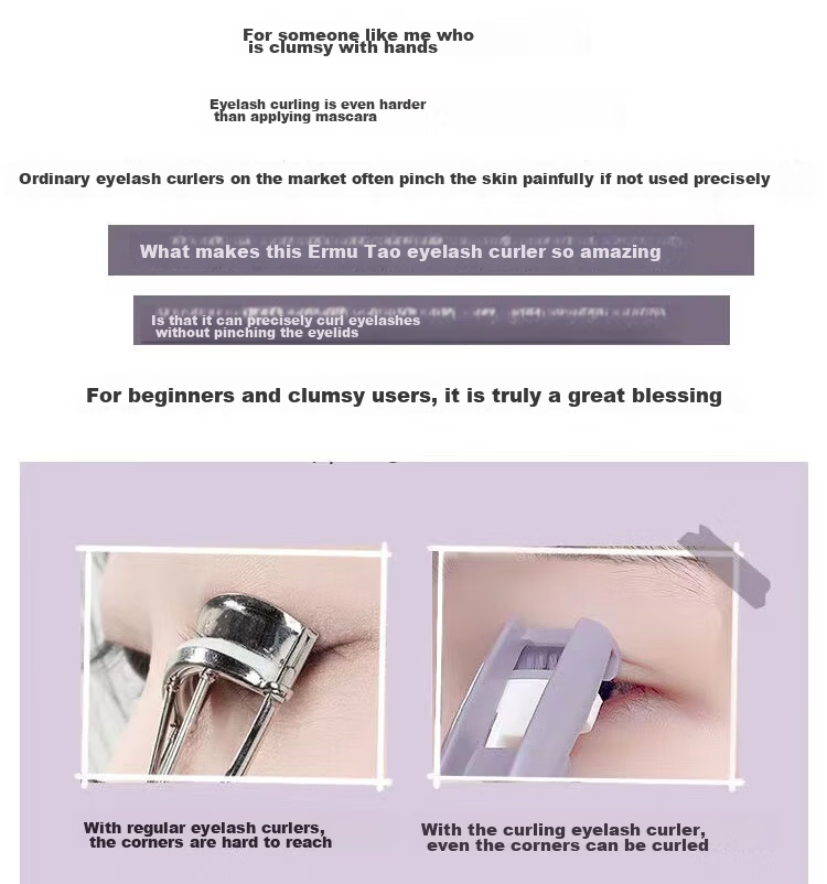 AMORTALS Curling Iron, Professional Eyelash Curler, Natural Curling, Wide-Angle Shaping, Convenient to Carry, Holiday Gift 4