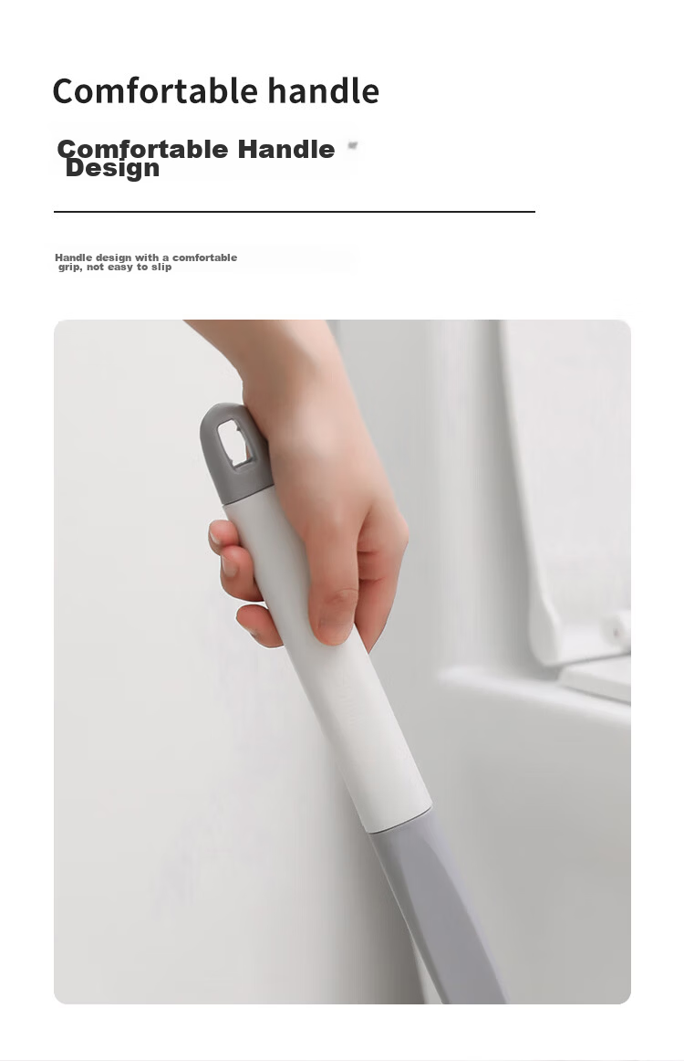 Grace Toilet Brush Wall-Mounted Extended Handle Bathroom Cleaning Brush 7