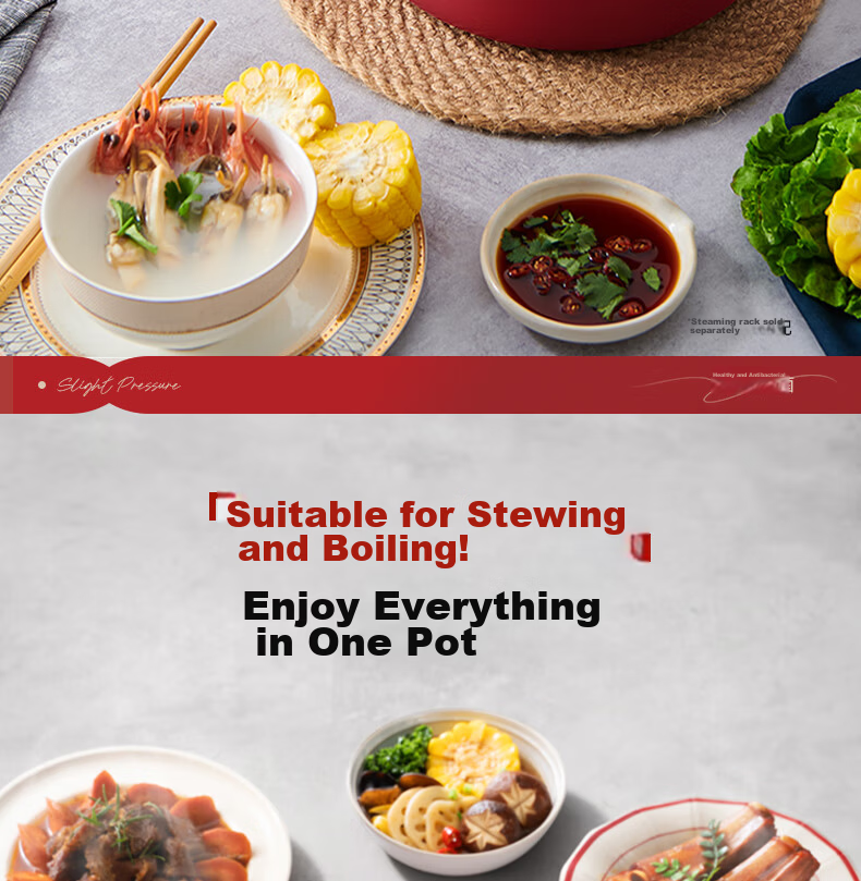SUPOR Antibacterial Micro-Pressure Non-Stick Stew Pot Large Capacity Soup Pot Compatible with Gas Stove and Induction Cooker ET24MAP01 12