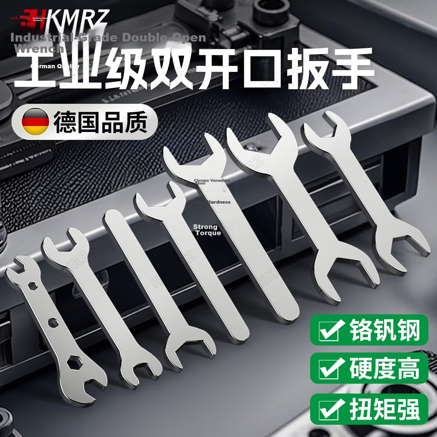 HKMRZ Ultra-Thin Open-End Mini Wrench Set for Furniture, Bathroom, Toys, Appliances, Stamping Installation, Simple Single and Double Head Wrenches