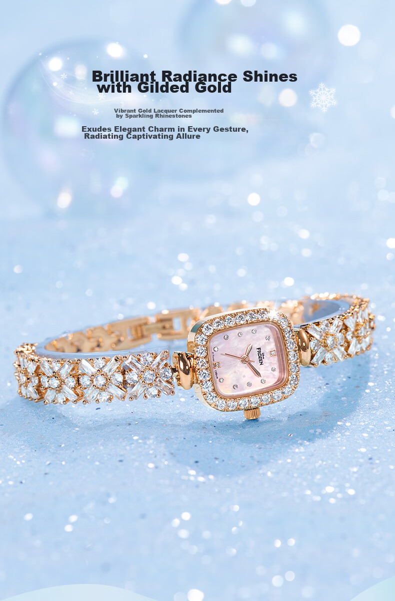 Disney Dreamy Snow Girls Quartz Watch Luxury Niche Gift for Girlfriend and Best Friend Birthday 9