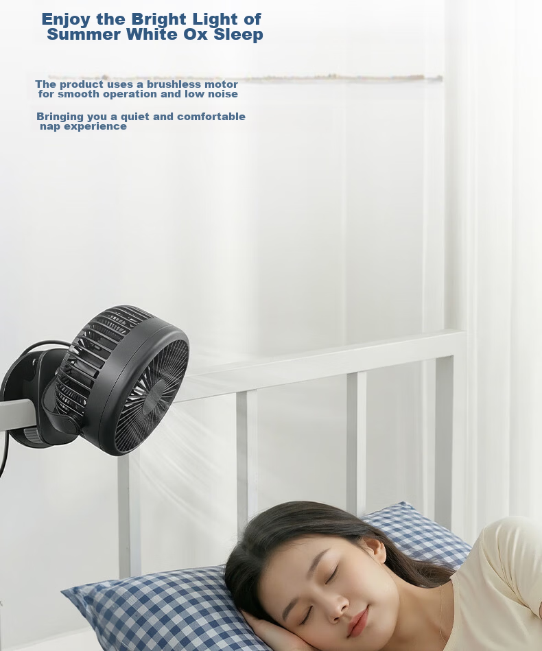 Deli [Hot-Selling] Desktop USB Mini Fan Small Electric Fan for Students Dormitory Office Workstation Bedside Quiet Fan - LK220 Black 16