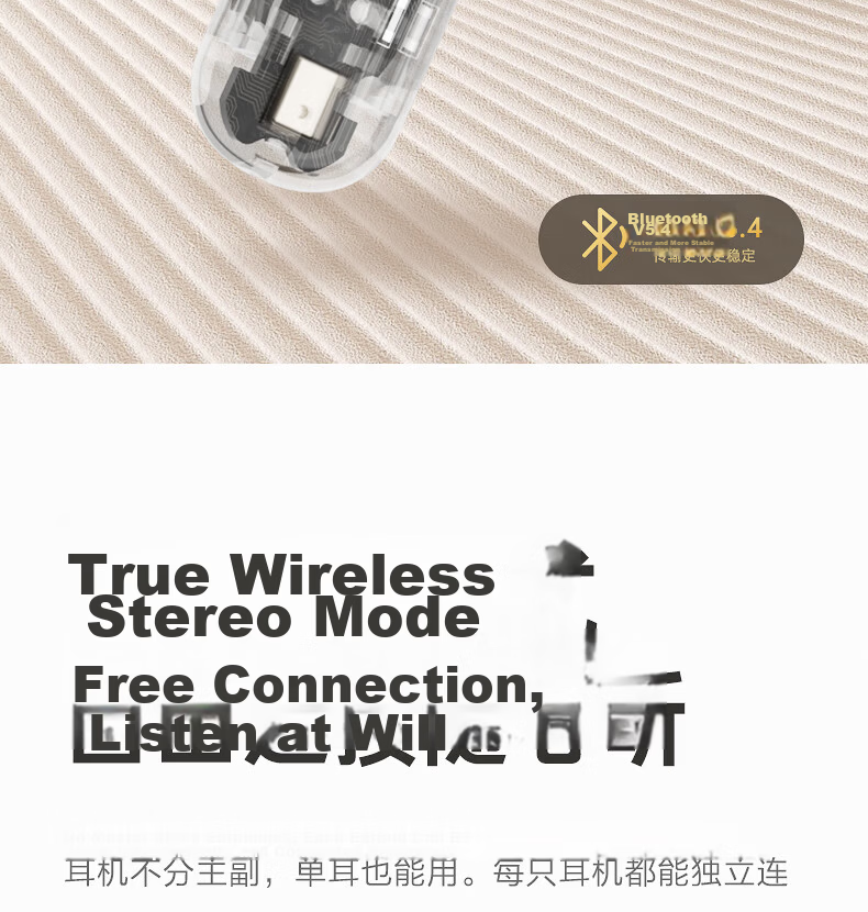 IKF Find Lite New Version True Wireless Bluetooth Earbuds Semi-In-Ear Bluetooth 6.0 High-Quality Music Gaming Low Latency Sports Fitness Compatible with Apple Huawei Classic White 19