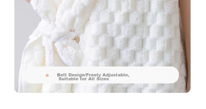 Fanyejia Coral Fleece Bathrobe, Wearable Towel, Home Use, Better Than Pure Cotton, Absorbent, Quick-Drying, Thickened And Enlarged, Women's Sleepwear, Breathable for Summer 14