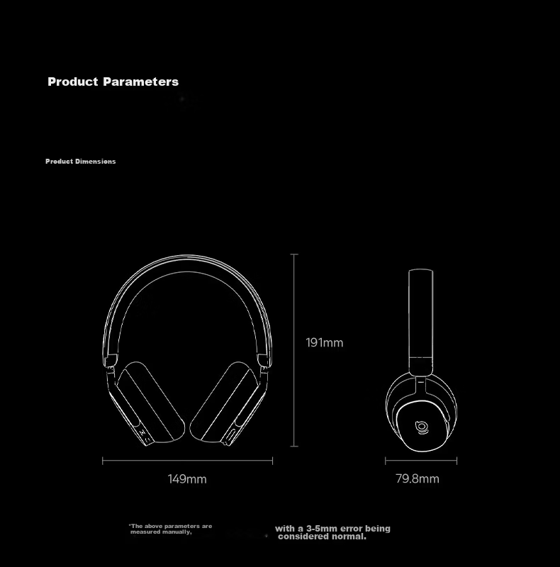 BASEUS MH1 Over-Ear Noise Cancelling Bluetooth Headphones Active Noise Cancellation Dual Gold Standard HiFi Certified 80H Battery Life Compatible with Apple Huawei Xiaomi Oppo Phones Gift 39