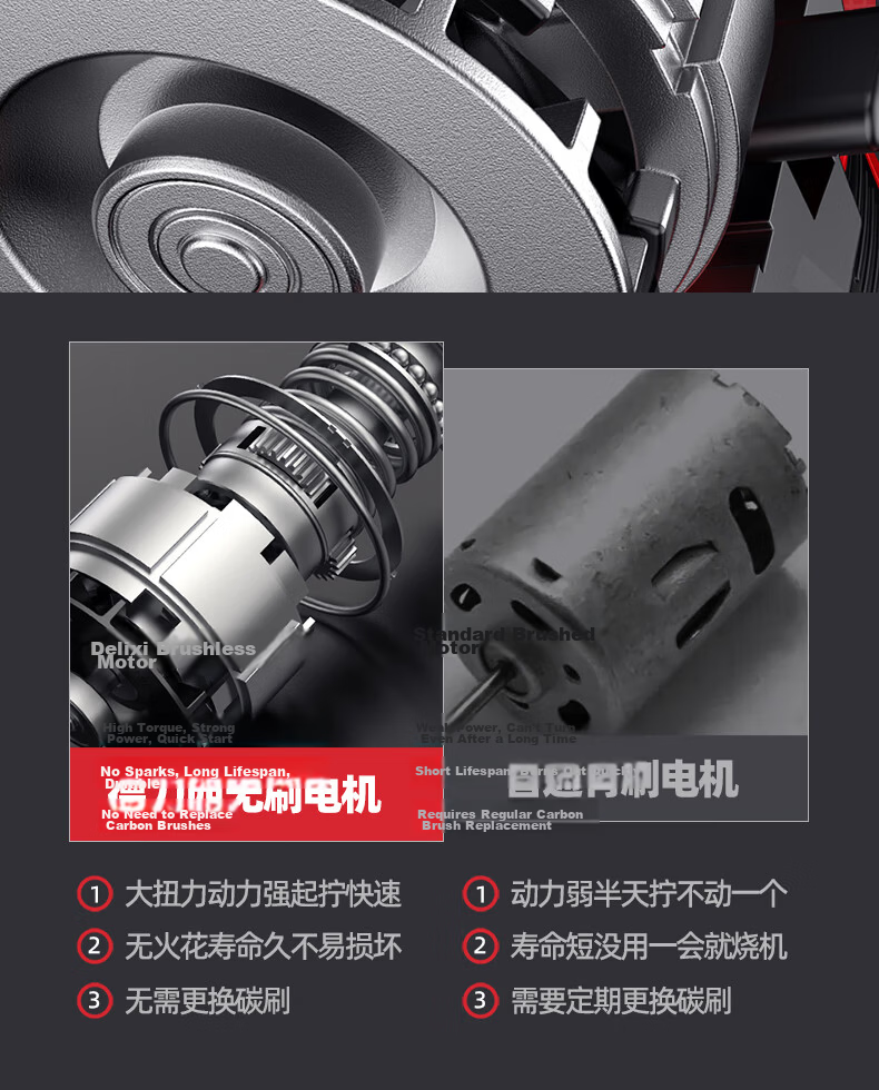 DELIXI ELECTRIC Brushless Impact Wrench High Torque Genuine Electric Wrench Lithium Battery Cordless Power Tool Charger Air Gun 7