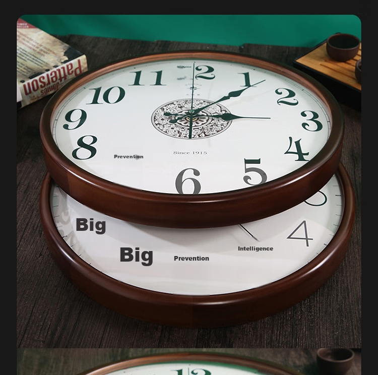 POLARIS Wall Clock Living Room Clock Minimalist New Chinese Style Creative Home Quartz Clock 40cm Quartz Model 22