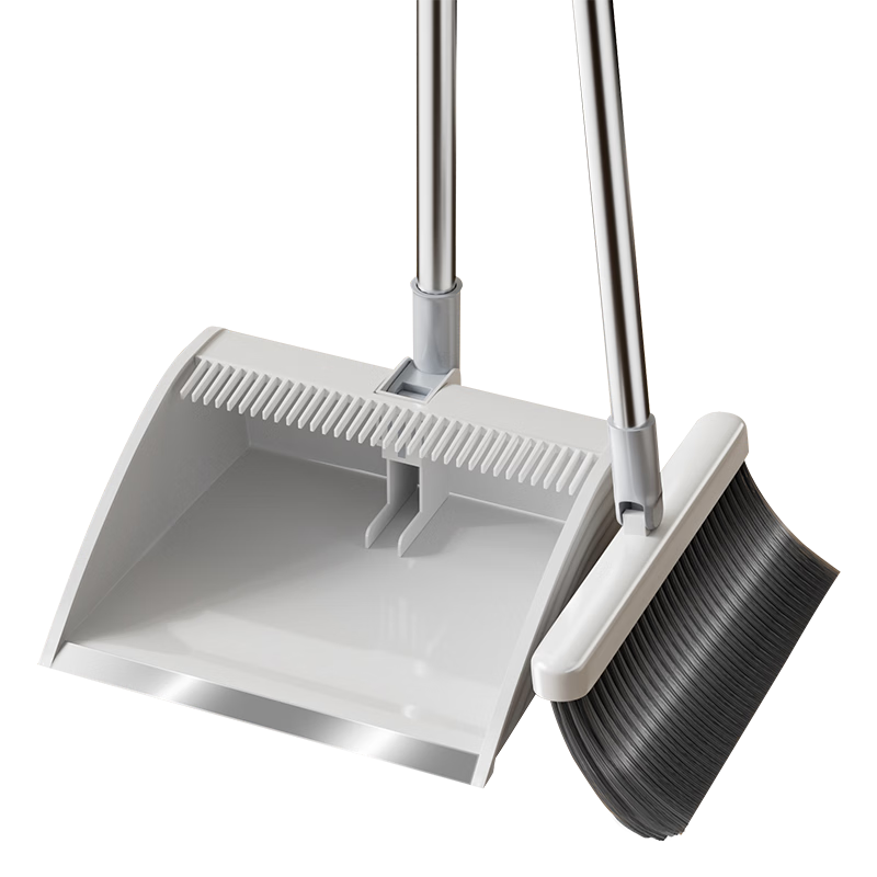 MARYYA Broom And Dustpan Set, Aluminum Alloy Broom And Garbage Shovel Two-Piece Cleaning Tool, Broom And Dustpan Combo