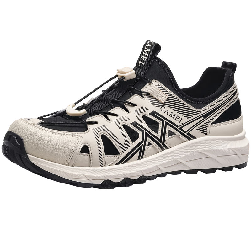 CAMEL Summer Breathable Outdoor Casual Sports Sandals Men G16M076011 Off-White/Black Size 39