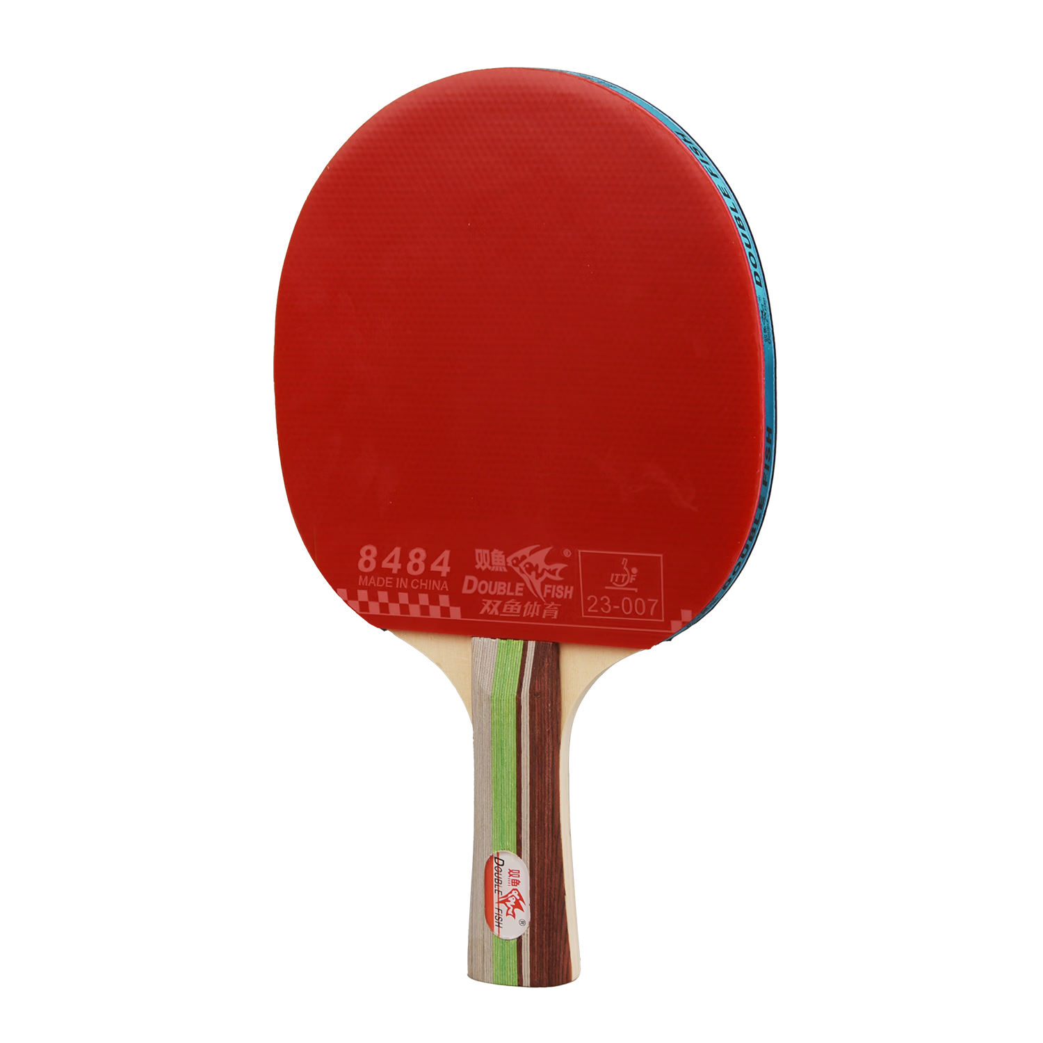 DOUBLE FISH Table Tennis Racket Straight Handle And Penhold Grip, Double Racket Set, Recreational Type, 2 Pieces with 3 Balls Included