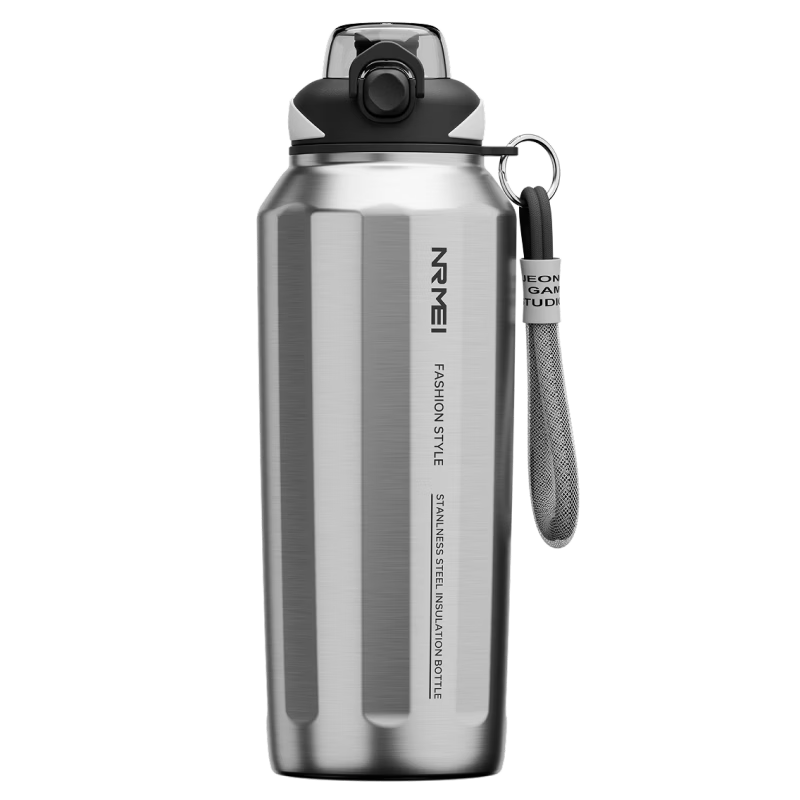 NRMEi Insulated Large Capacity 316 Stainless Steel Sports Water Bottle with Straw for Boys Teens 12-18 Years Outdoor