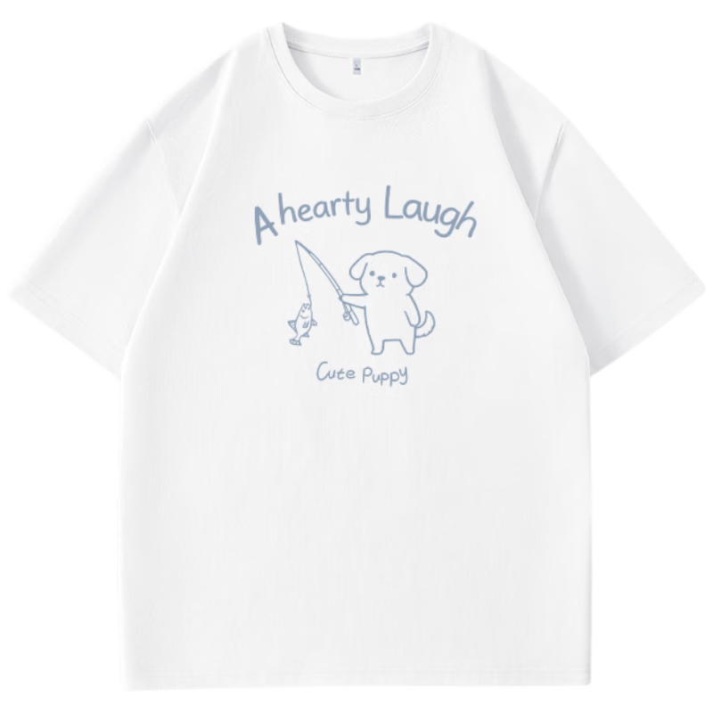 TonLion Women's Pure Cotton Short Sleeve Summer Casual Loose T-Shirt Cute Cartoon Design Moisture-Wicking Breathable Top