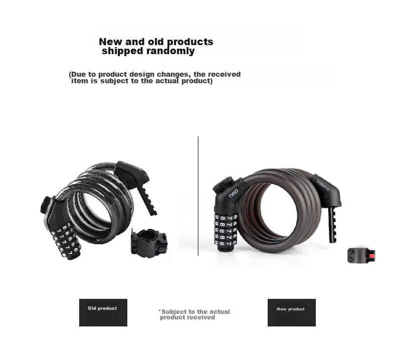 Deli Bicycle Lock Five-Digit Combination Anti-Theft Cut-Resistant Smart Glass Door Mountain Bike Ring Lock 1