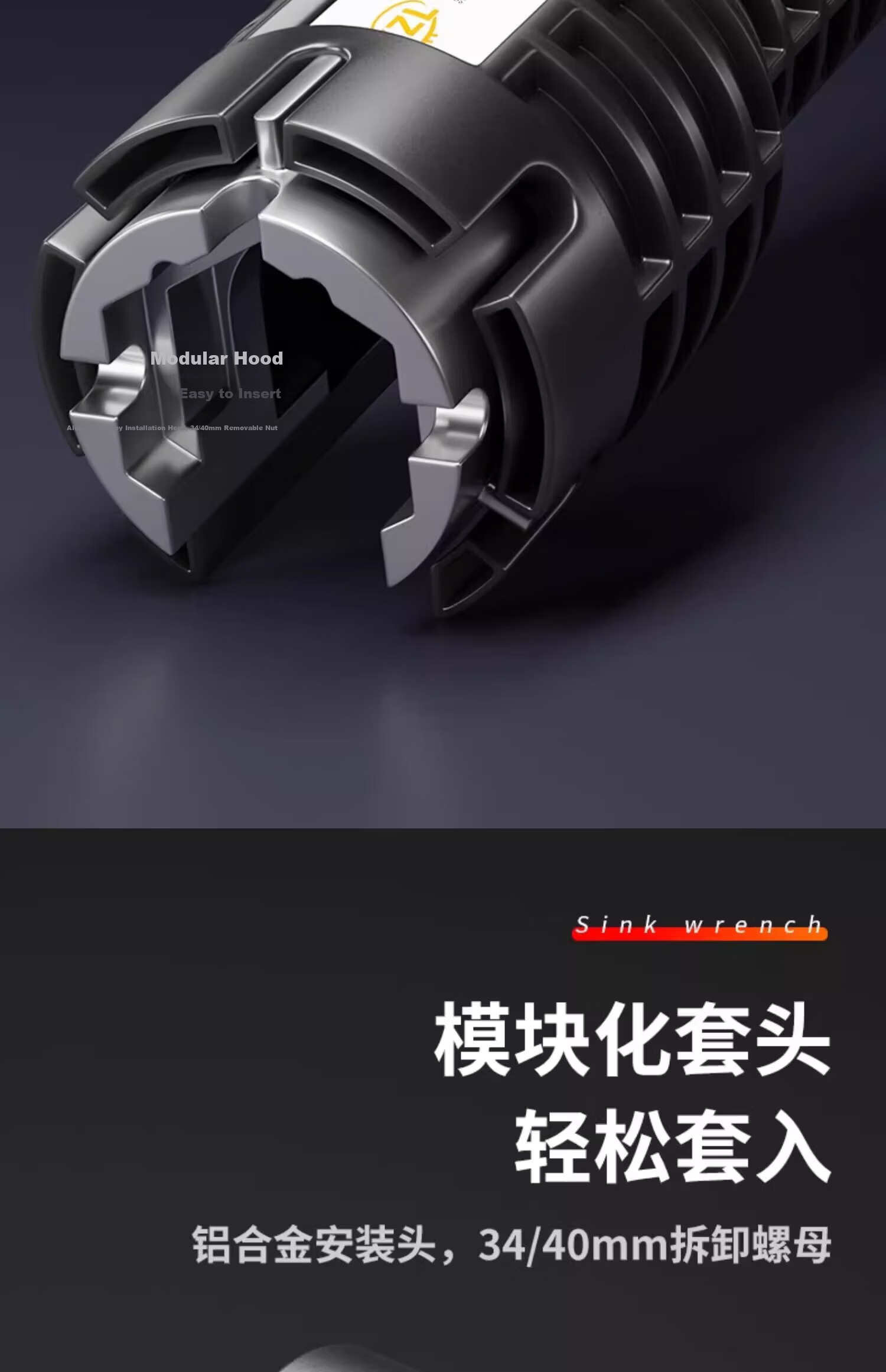 Yizhili Sink Wrench 8-in-1 Multifunctional Faucet and Pipe Loosening Installation Tool for Bathroom 8