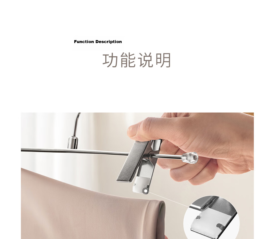 Lanjiaoluo Multi-Layer Pants Hanger, Clothes Rack, Seamless Trouser Hanger, Scarf Holder, Storage Scarf Rack, Trouser Clip, Belt Storage Rack, White, 5 Layers 13