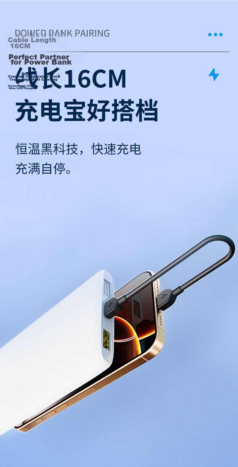 Masentek Huawei Apple Phone Lanyard Charging Data Cable Dual Type-C Interface Anti-Lost 2-in-1 Portable Fast Charging Short Keychain Lightning 167 6