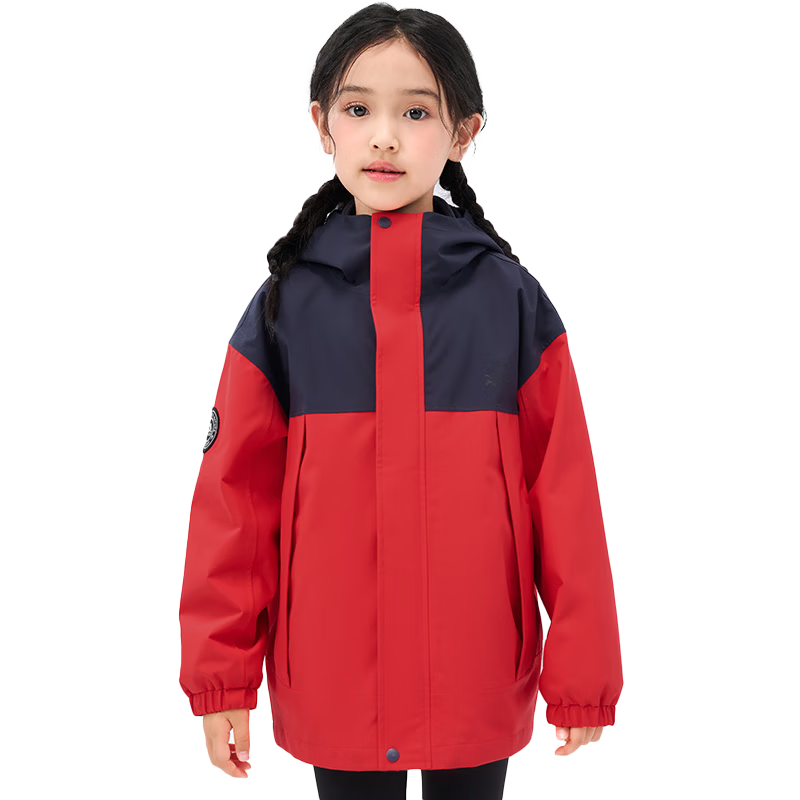 Pelliot Outdoor Kids 3-in-1 Windproof Waterproof Spring Summer Jacket 134301043 Blue Red Size 120
