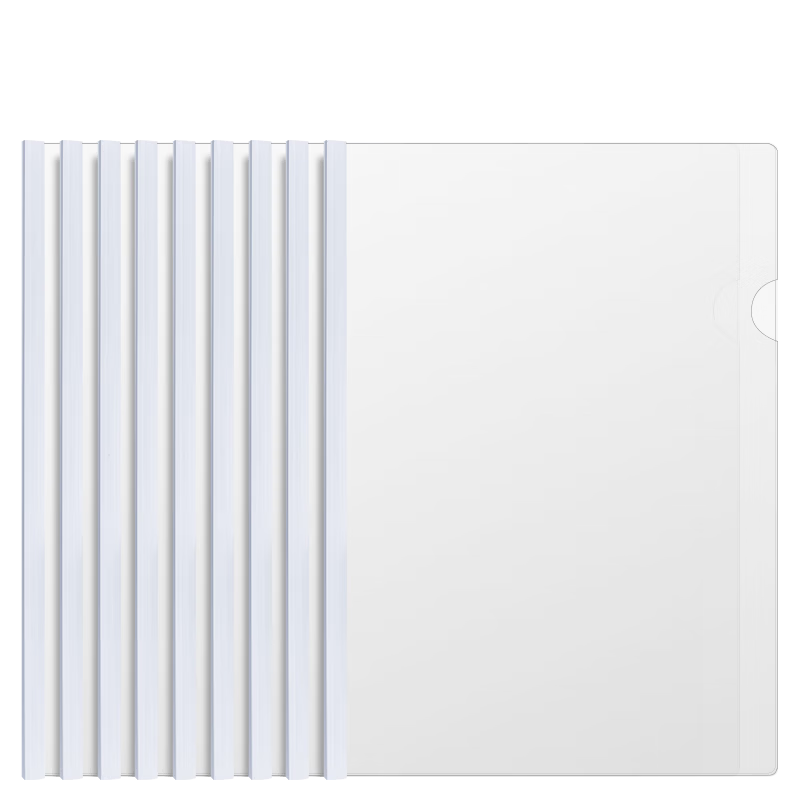 Deli 10-Pack A4 Transparent Lever Arch File Folder Resume Report Organizer Business Meeting Document Storage 33223 White