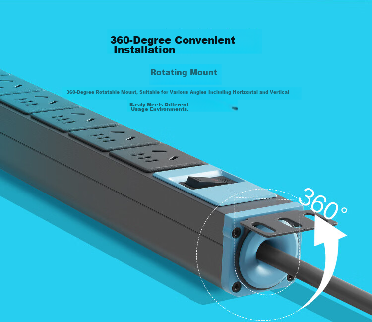 BULL 16A High-Power PDU Desktop Cabinet Socket/power Strip/extension Cord/surge Protector, 8 Outlets with Master Switch, 1.8m Specification GNE-108DE 21