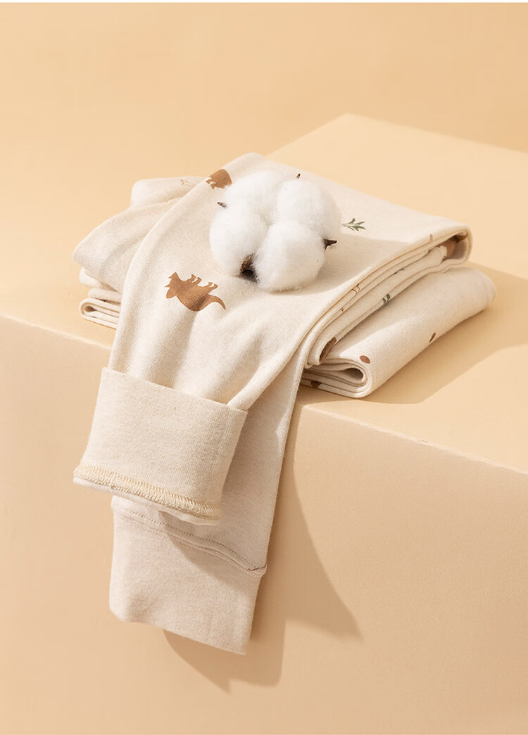 Dingguagua Dingguagua Children's Thermal Pants Colored Cotton Girls' Autumn Trousers 2-Pack Pure Cotton Mid-to-Large Kids Girls Baby Sleep Pants 160 2